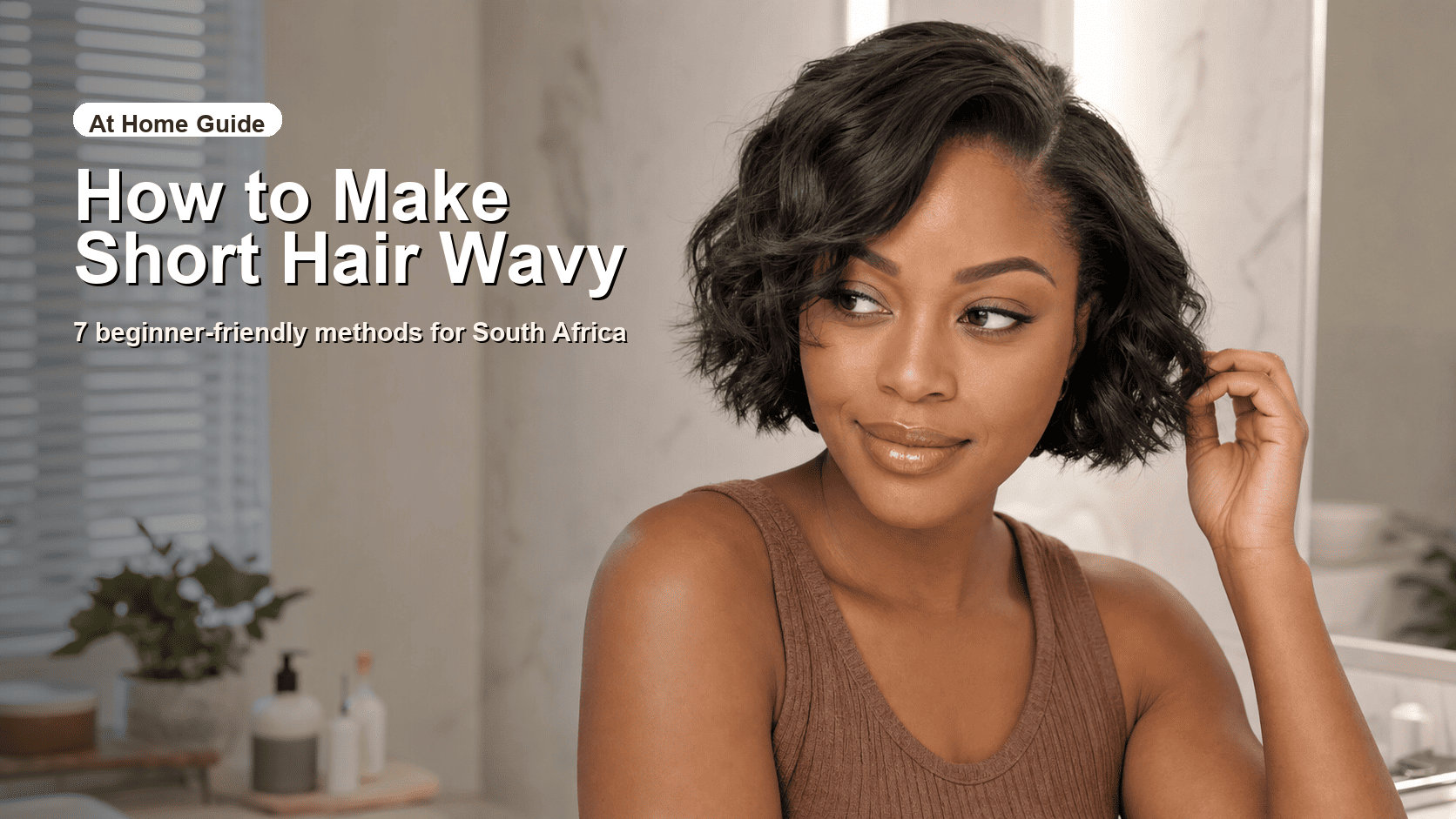 How to make short hair wavy at home for South Africa beginners