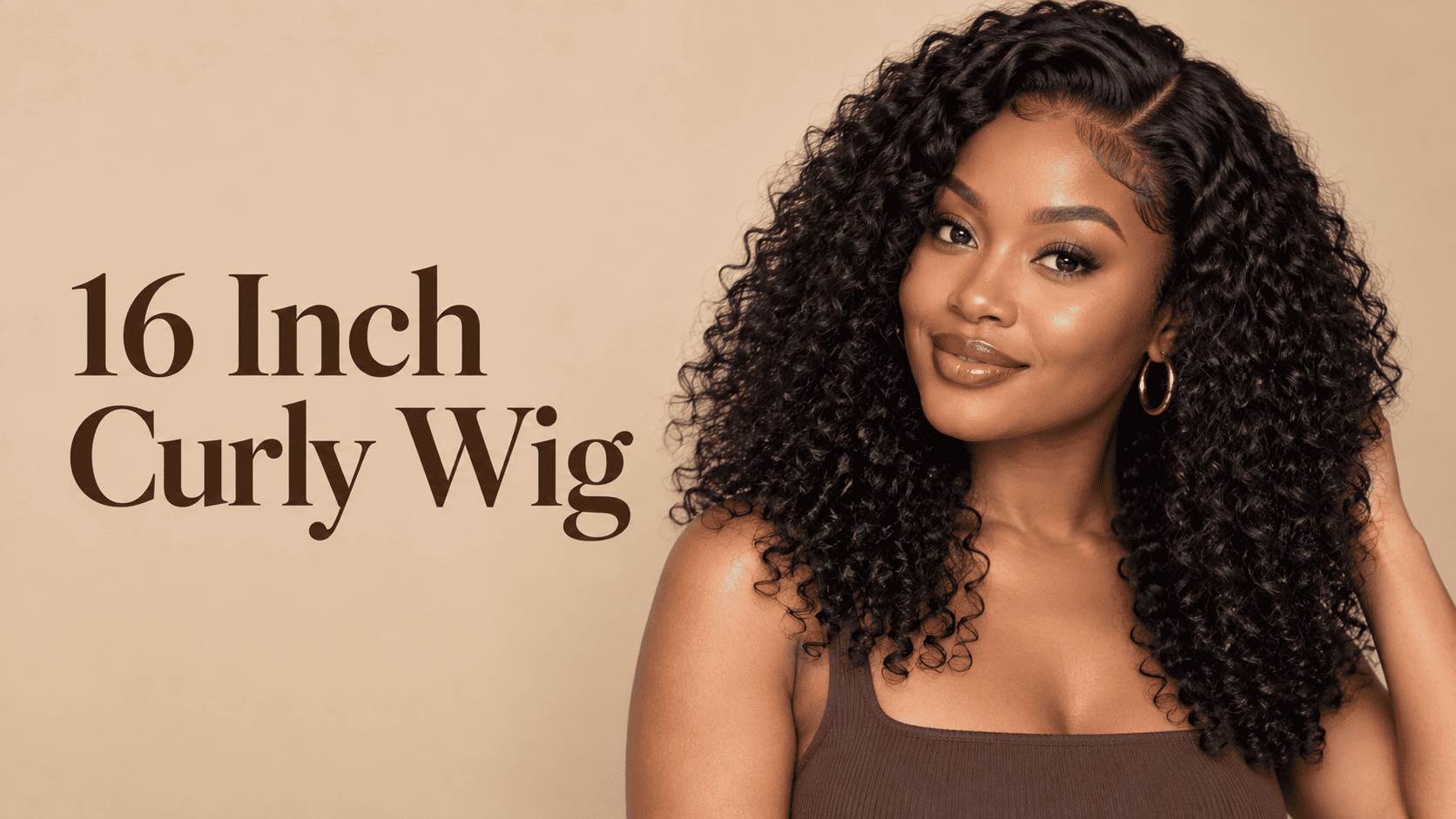 16 Inch Curly Wig