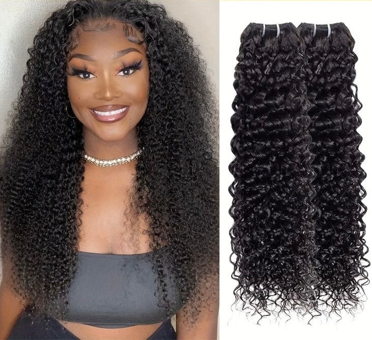 Single Drawn Water Curly Bundles 16 inch To 26 Inches
