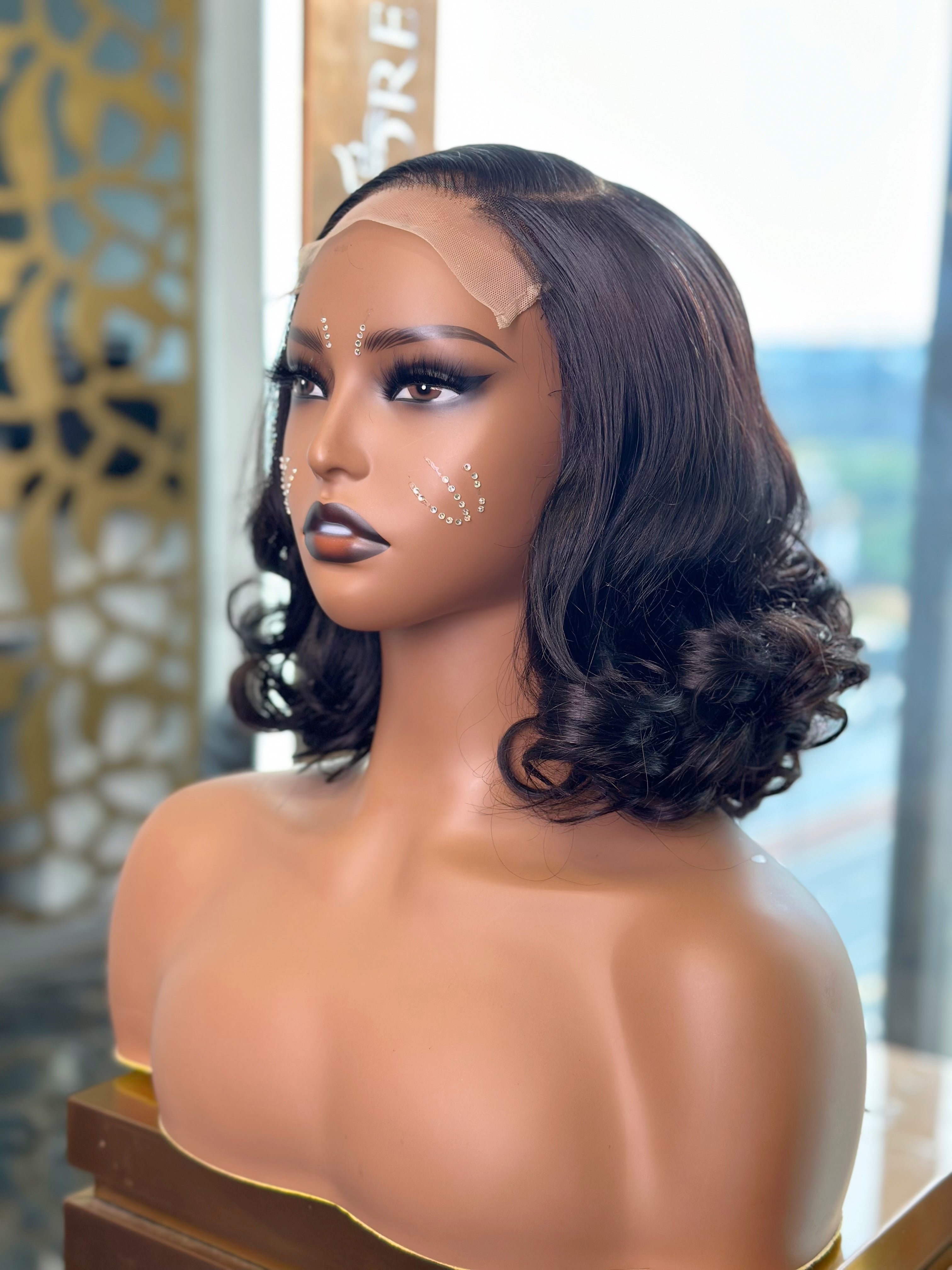 Bouncy Weave Double Drawn Glueless 12 inch Remorehair