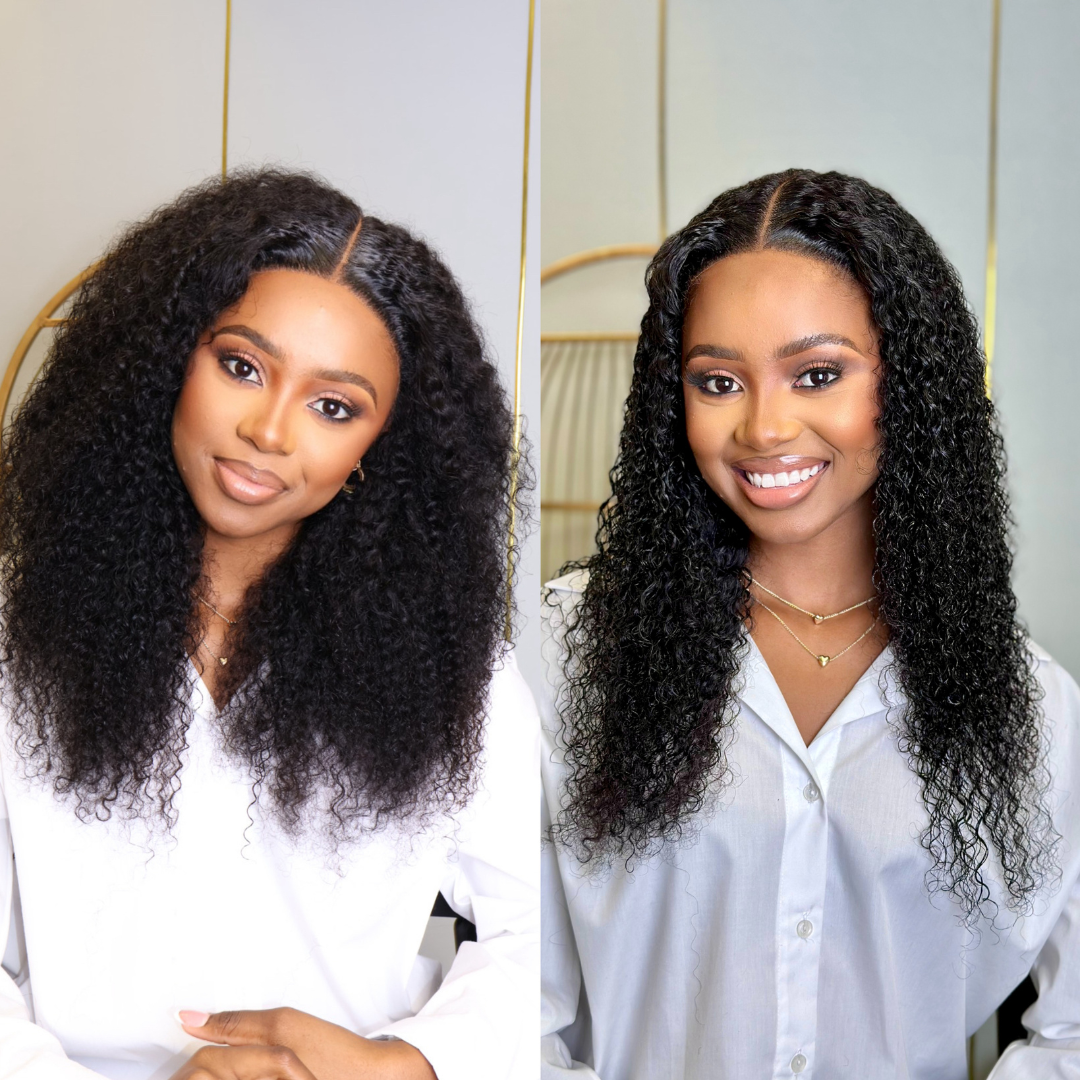 Brazilian Jerry Curly 4 X 4 Lace Wigs