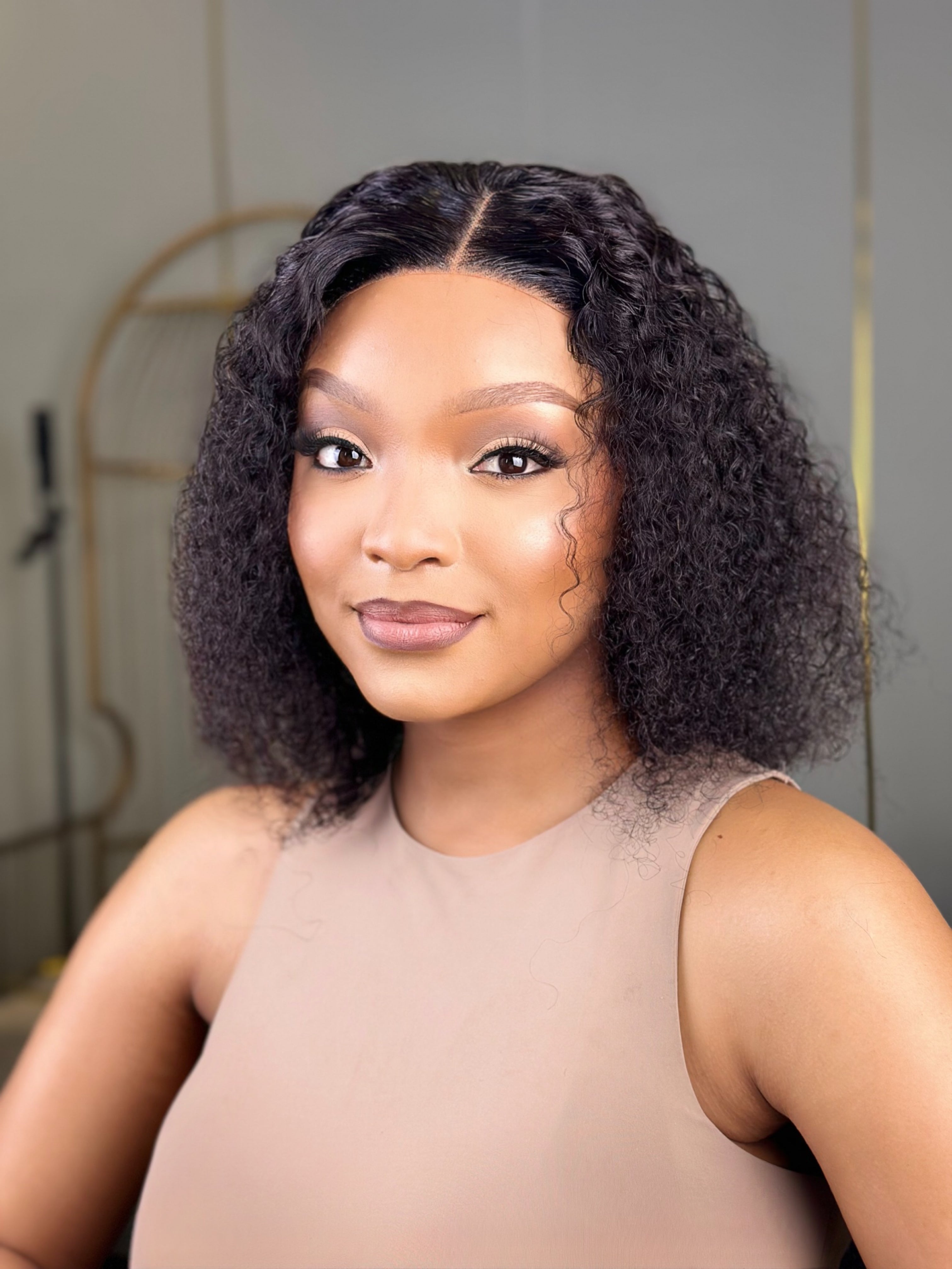 Brazilian Jerry Curly 4 X 4 Lace Wigs