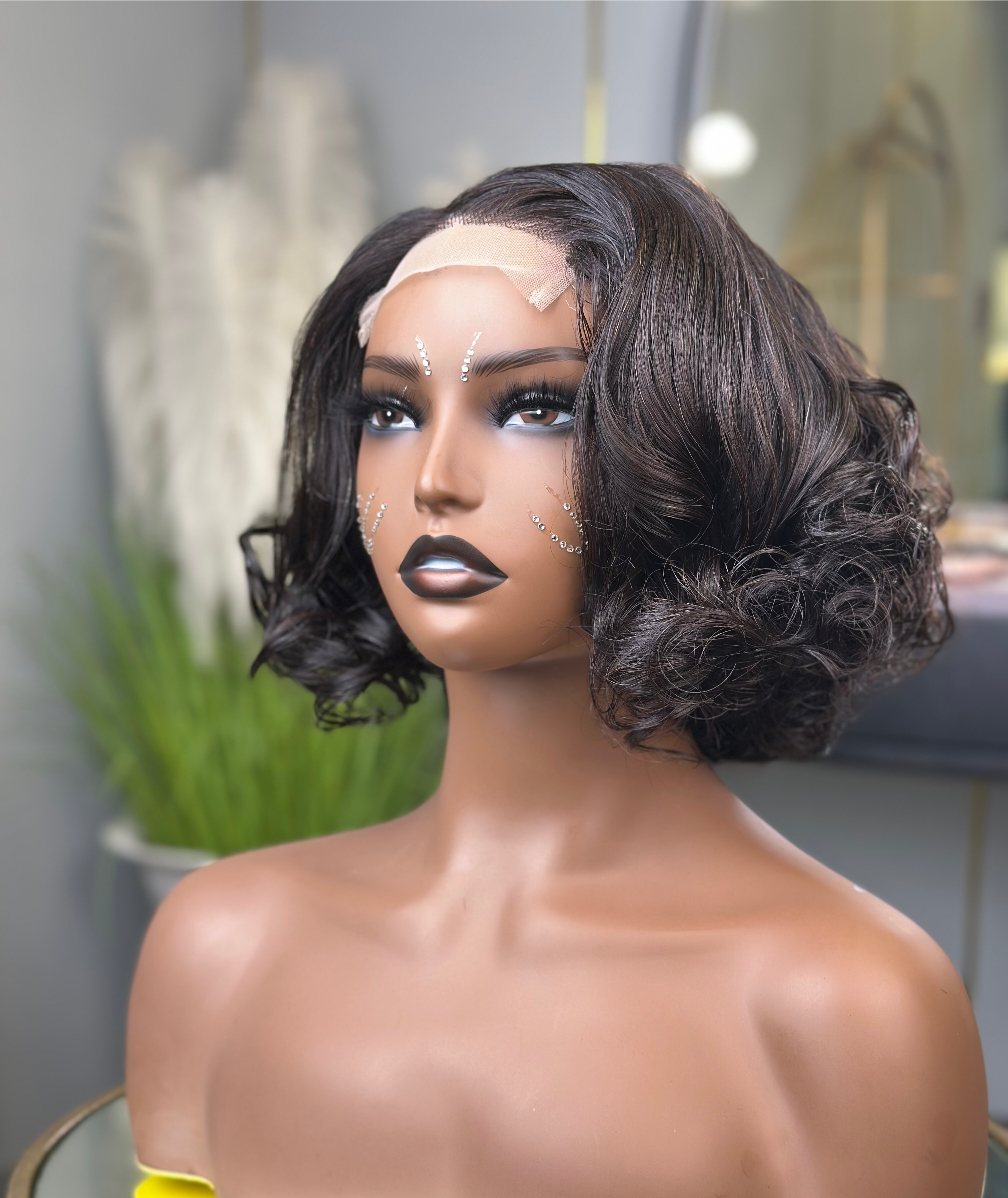 Bouncy Double Drawn Loose Curly 4 X 4 Closure Wig Remorehair