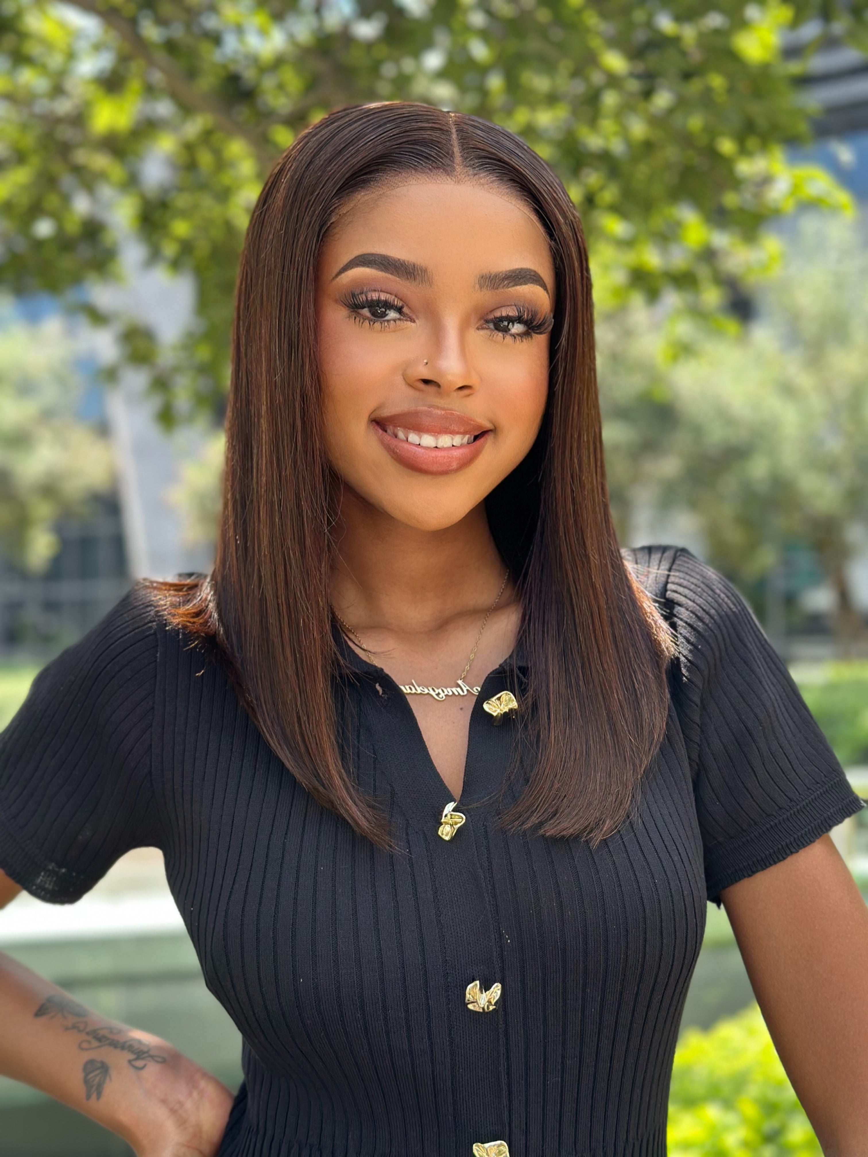 Double Drawn Chocolate Brown Glue-less Bob Wigs