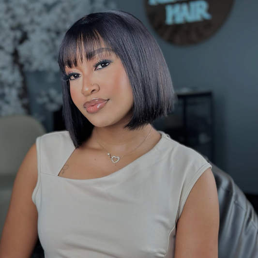 Raw Glueless 8 Inch Fringe Bob Wig - Remore Hair