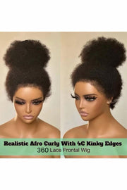 Afro Kinky Curly 360 Frontal 16 Inch Wig