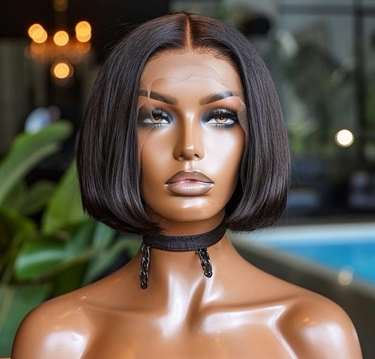 Double Drawn Full Frontal Human Hair BOB Wig - Stunning and Natural Looking Wig Remorehair