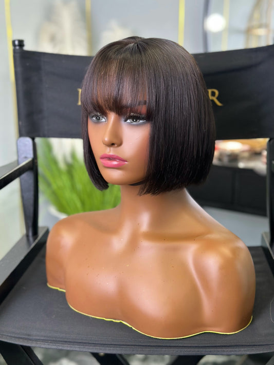 Raw Glueless 8 Inch Fringe Bob Wig - Remore Hair