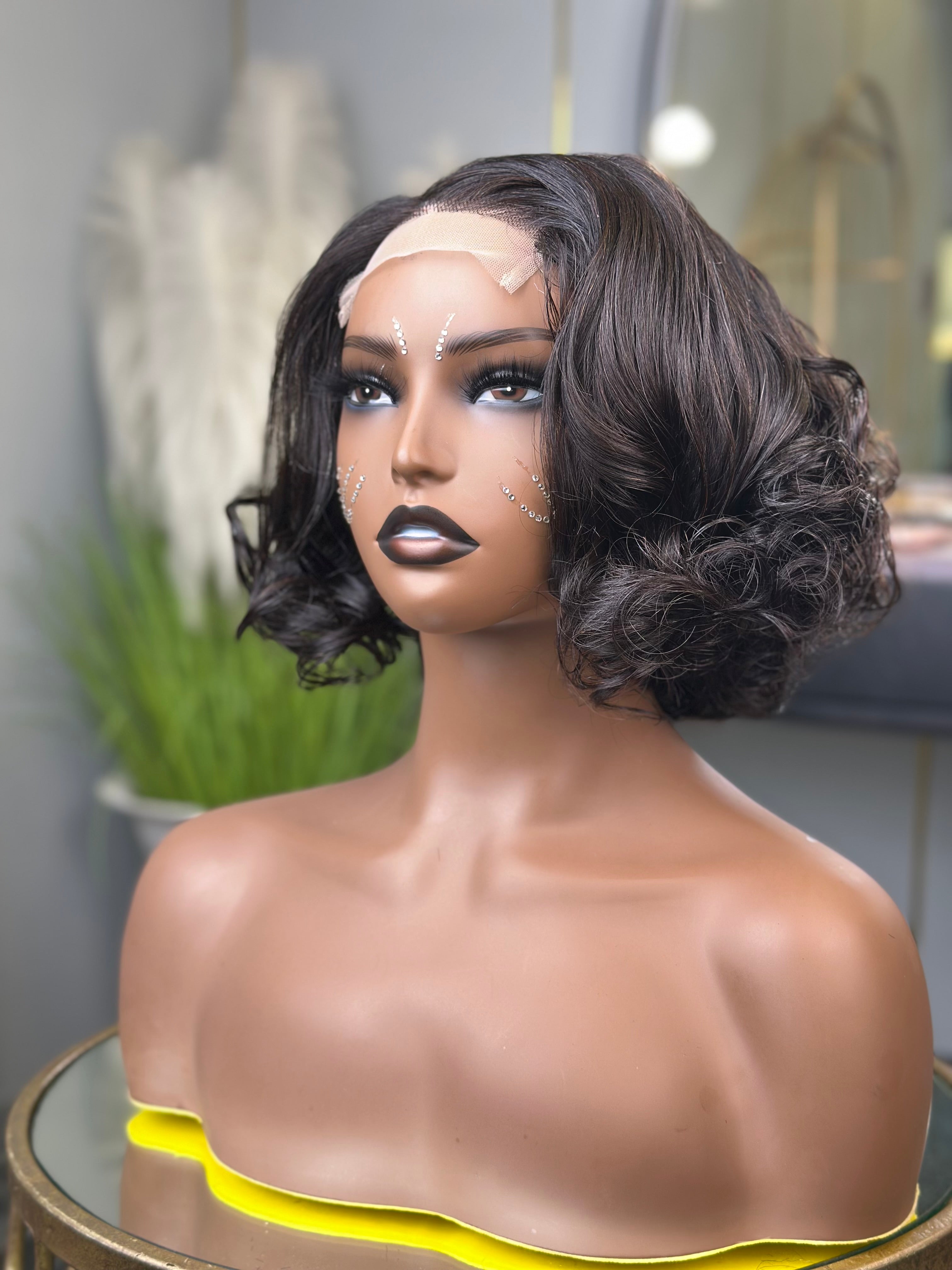 Bouncy Double Drawn Loose Curly 4 X 4 Closure Wig Remorehair