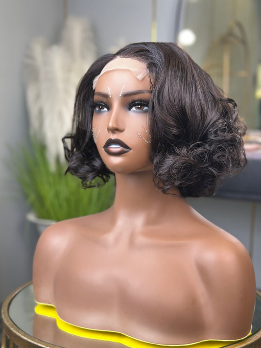 Bouncy Double Drawn Loose Curly 4 X 4 Closure Wig Remorehair