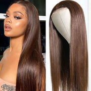 Double Drawn Chocolate Brown Colored Lace Frontal Wigs Remorehair