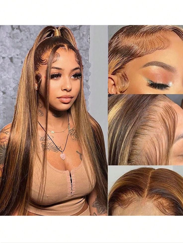 Double Drawn Highlight Frontal Lace Wigs