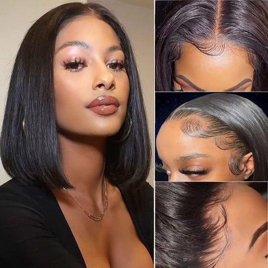 Double Drawn Full Frontal Human Hair BOB Wig - Stunning and Natural Looking Wig Remorehair