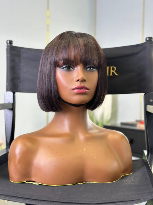 Raw Glueless 8 Inch Fringe Bob Wig - Remore Hair
