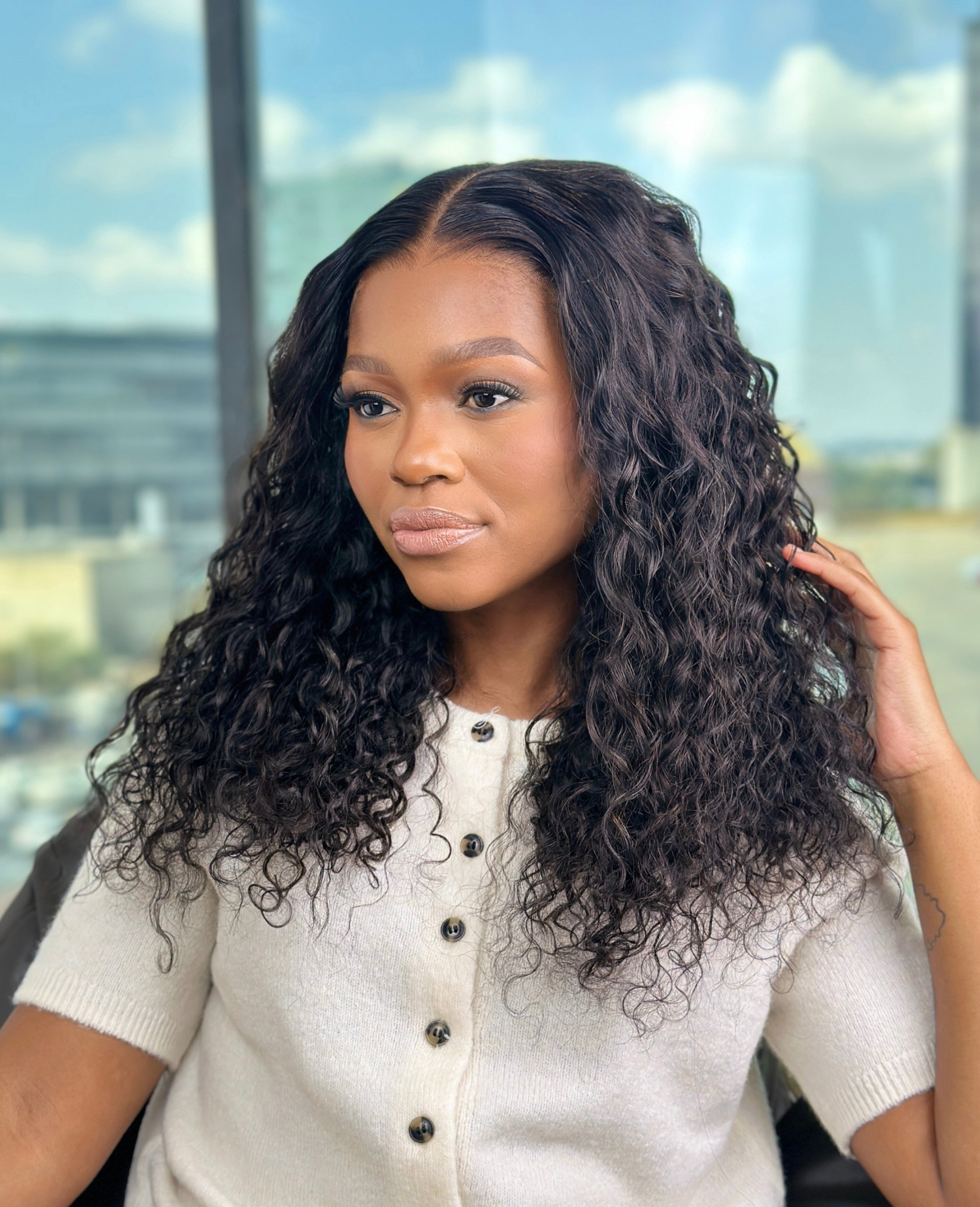 Wear And Go HD Pre-bleached Lace Water Curly 20 Inch Wig