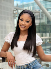 Raw Silk Headband Straight 20 Inch Wig