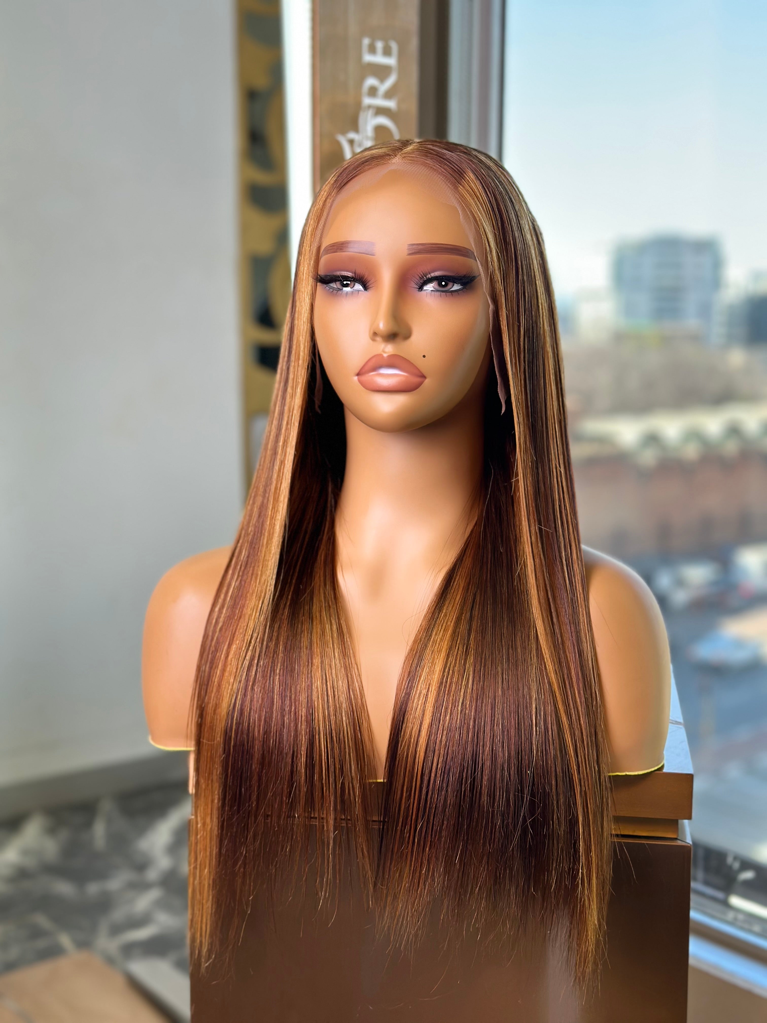 Double Drawn Highlight Frontal Lace Wigs