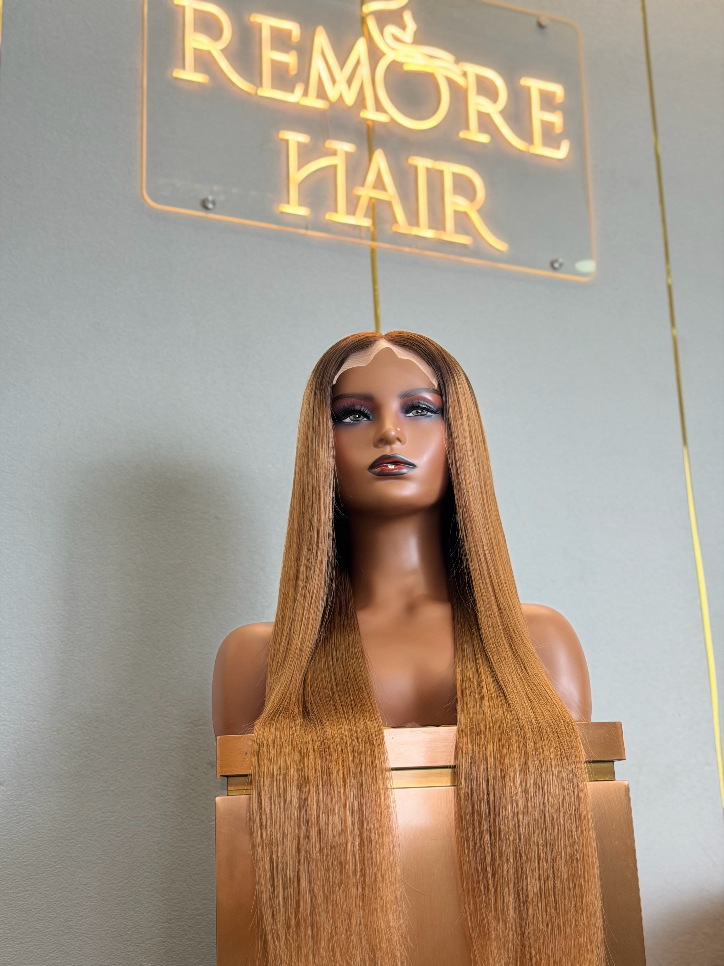 Wear And Go Ombre Brown Chestnut Colour 28 Inch Wig