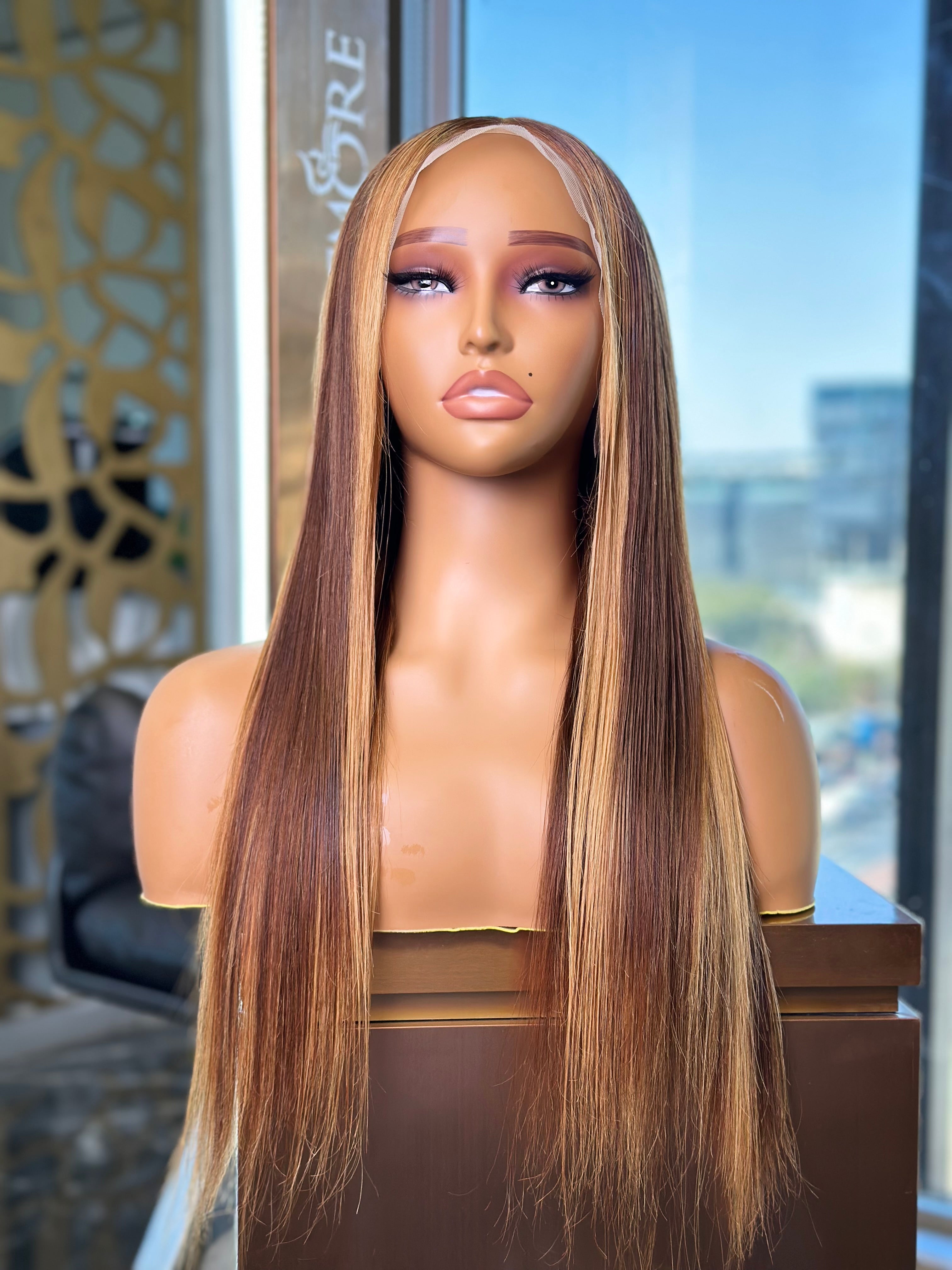 Highlight Full Frontal Straight Wigs