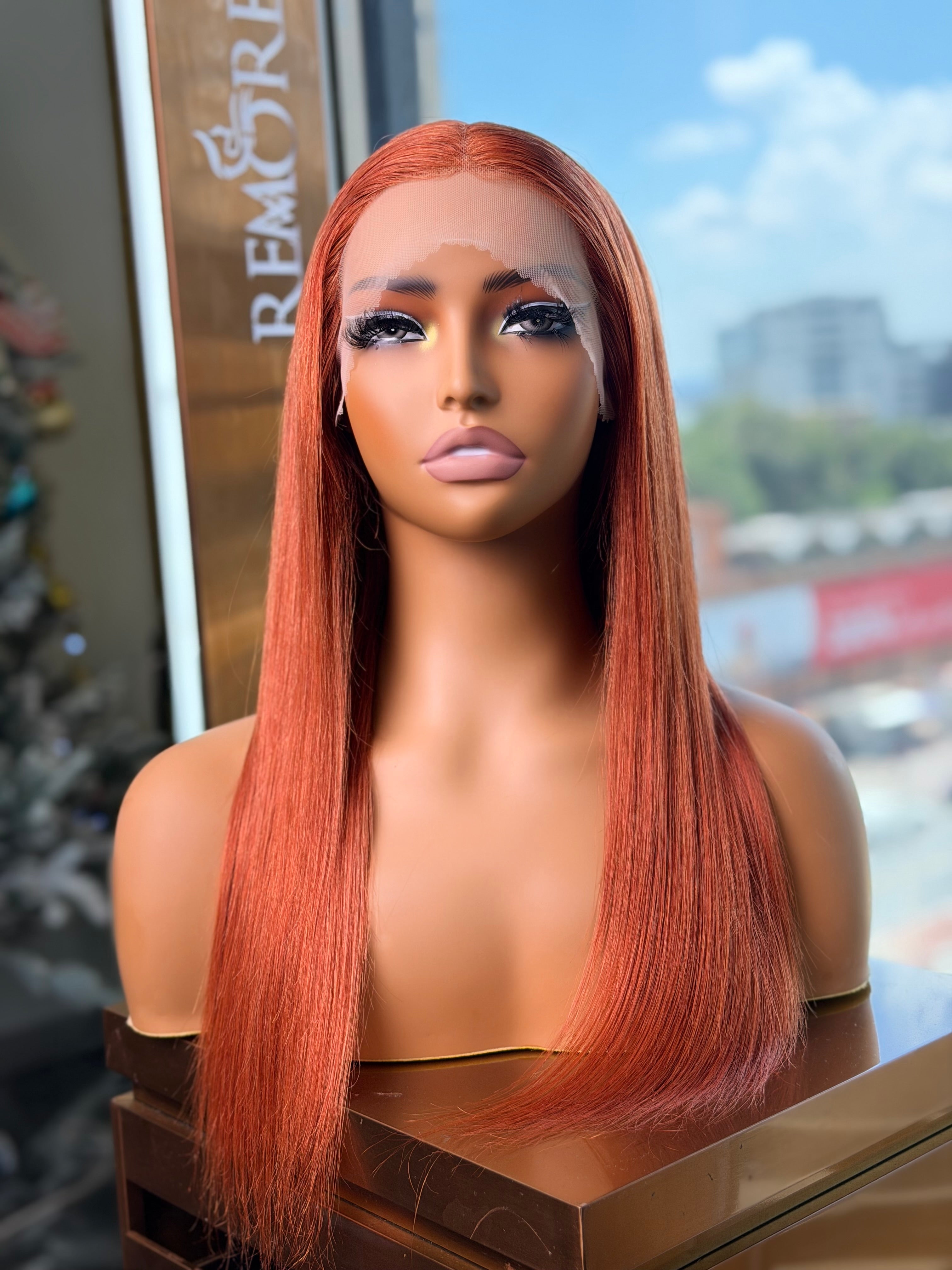 Orange Lace Frontal 20 inch Wig