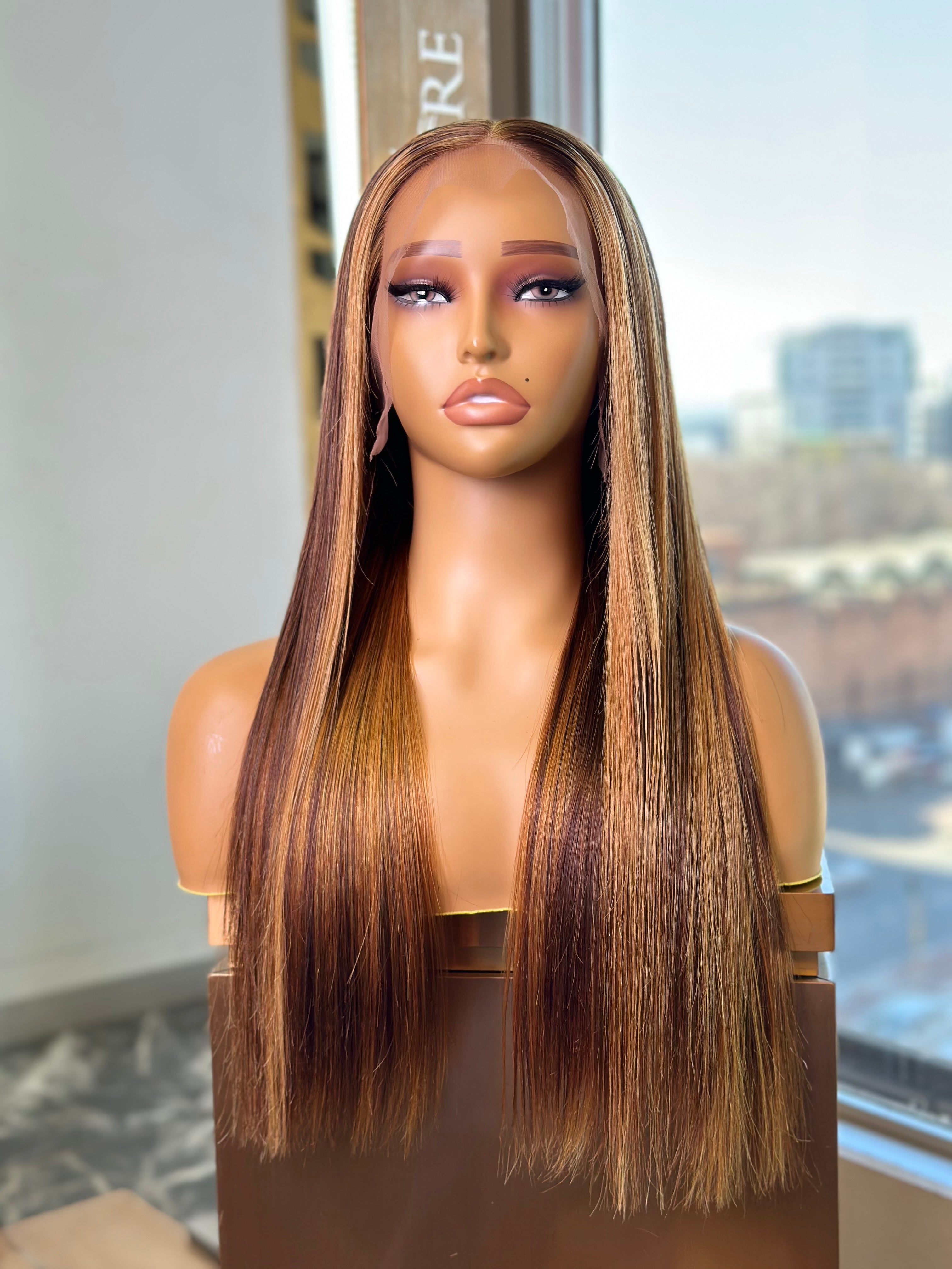 Double Drawn Highlight Frontal Lace Wigs