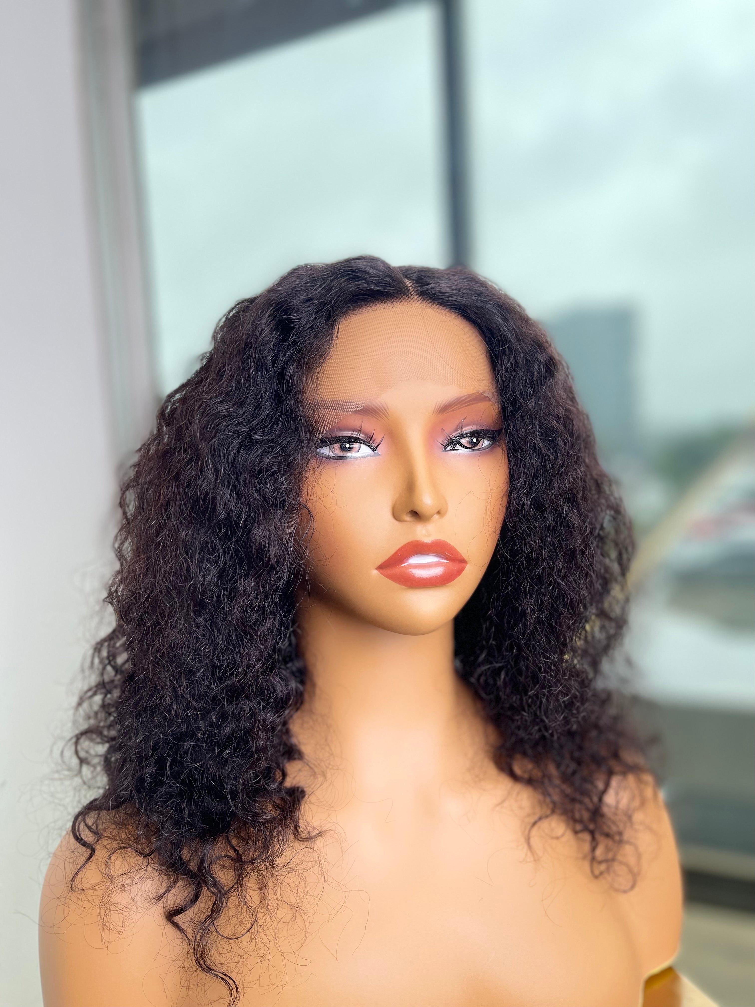 4 X 4 Lace Deep Curly Bob 14 Inch Remorehair