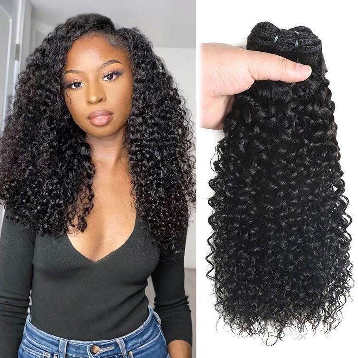 Single Drawn Water Curly Bundles 16 inch To 26 Inches
