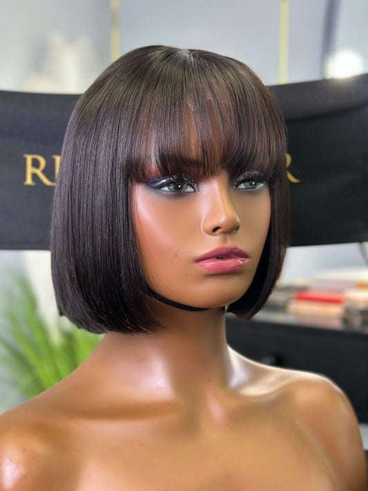 Raw Glueless 8 Inch Fringe Bob Wig - Remore Hair