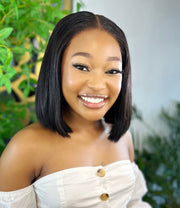 Double Drawn Glueless HD Lace Pre-bleached 10 Inch Bob Wig