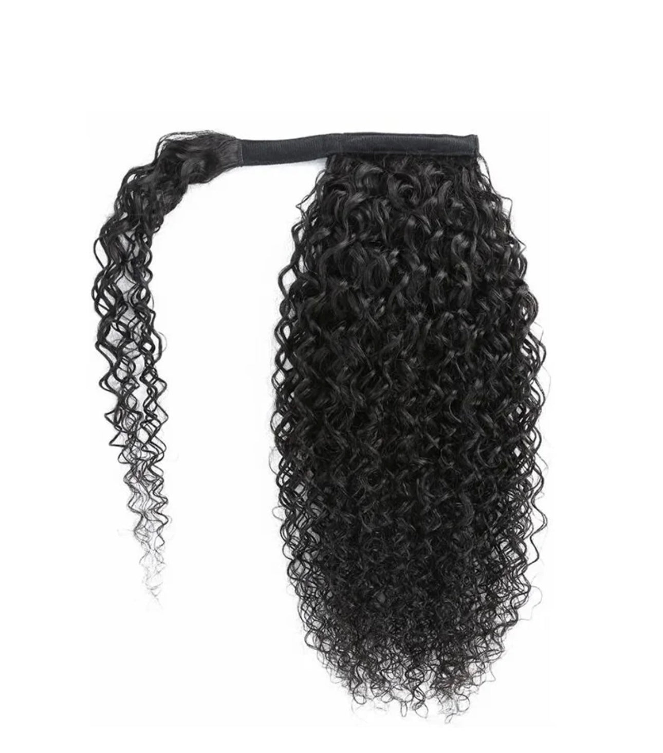 Human Hair 3D Sleeve Drawstring Water Curly Ponytail Extension Remorehair