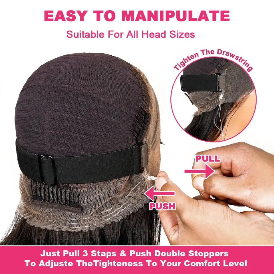 Invisi-String HD 360 Lace Frontal Glueless Straight 22 Inch Wig Remorehair