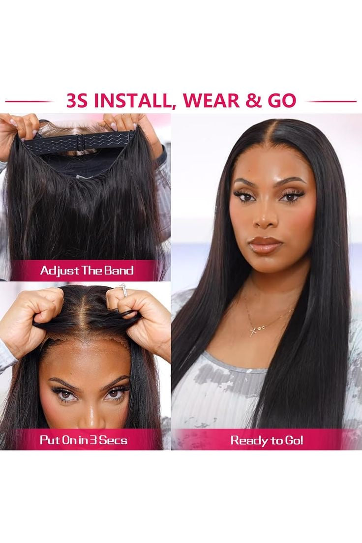 Silky Straight Glueless Pre-bleached 9 X 6 Closure 22 Inch Wig