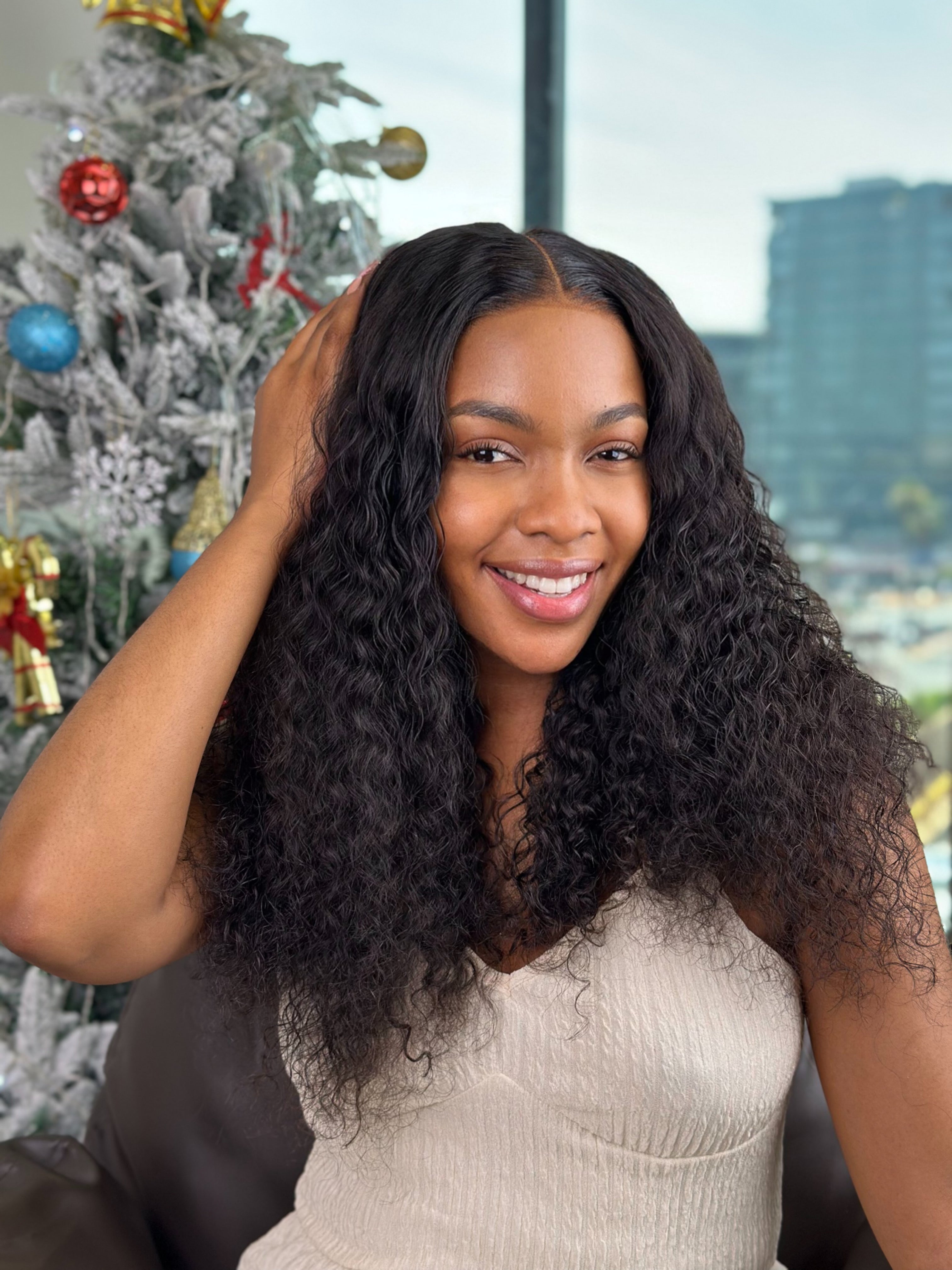 Double Drawn Wear And Go Curly With 5 X5 Lace Wigs