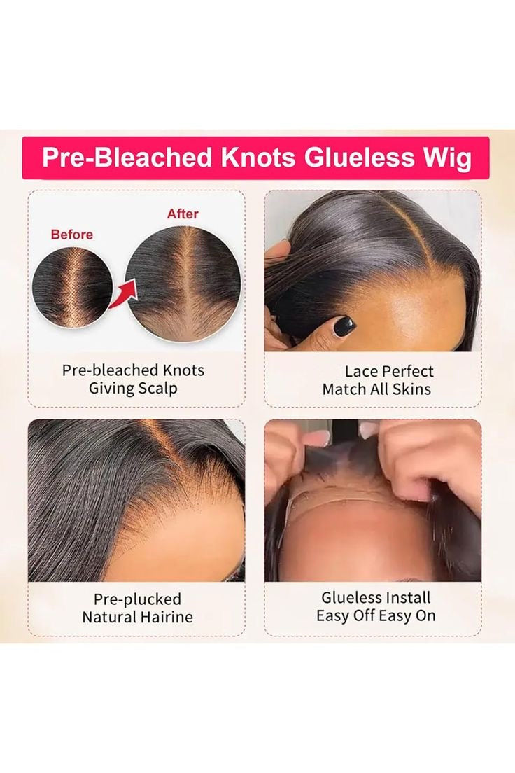 Wear And Go Pre -Bleached Straight 16 - 30 Inch Wigs