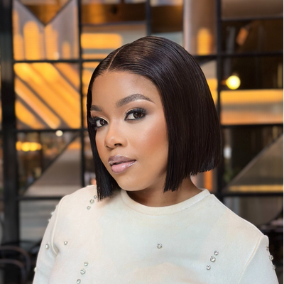 Short Blunt Cut Glue-less 8 inch Bob Wig