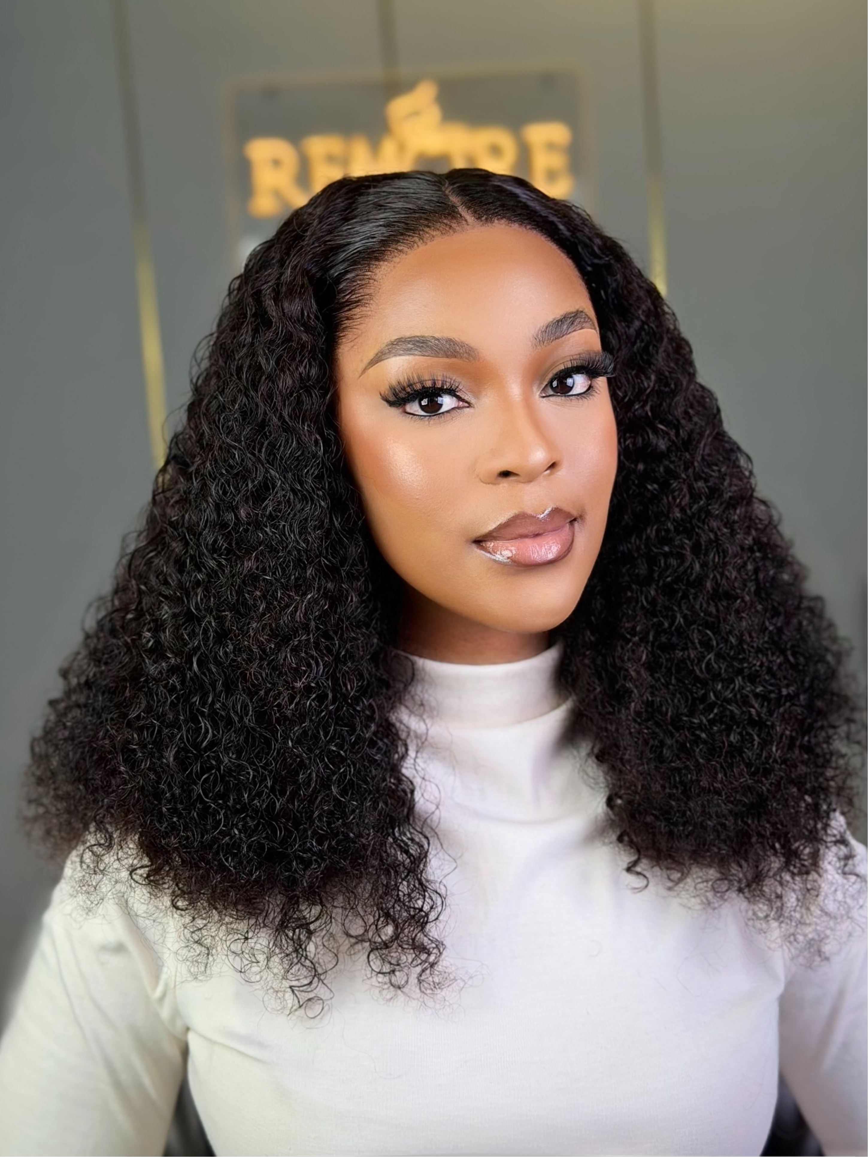 HD Frontal Double Drawn Spanish Curly 20 Inch Wig