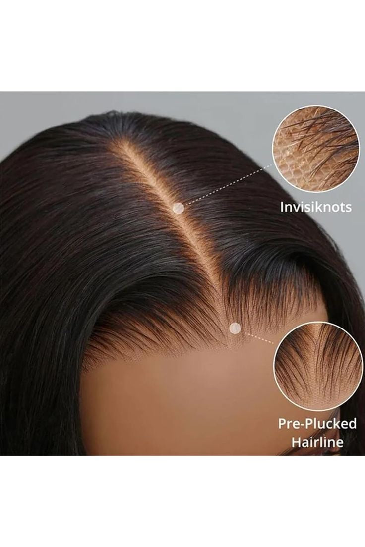Vietnam Natural Brown Bone Straight Glue-less 16 18 20 Inch Wigs