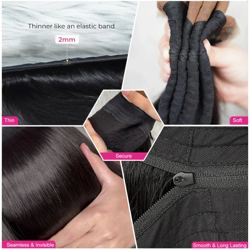 Replaceable Zipper Block Wig With HD 7 X 5 Closure 18 Inch Remorehair