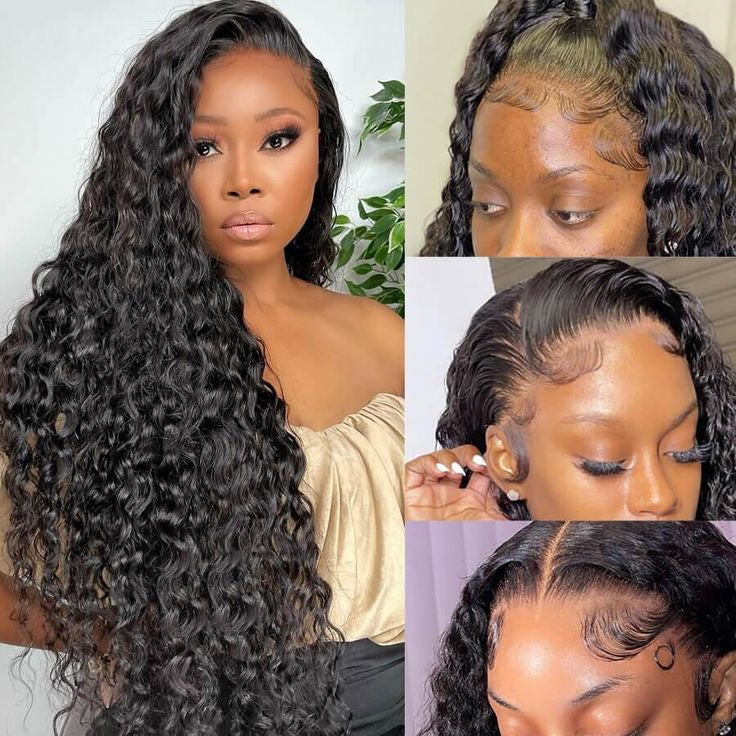 HD Invisible Lace Watetr Curly Wig Remorehair