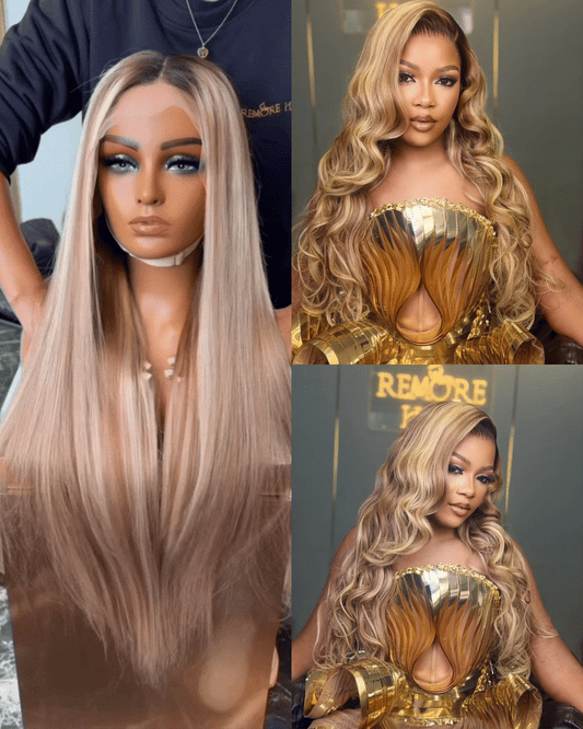 Raw Blonde Highlight Frontal Straight 28 Inch Wig · 动图产品图 [motion-webp:v2:sha256=ba22906b3345579eef38b38cd561090ad0e18cedb4922311f54b5a964d2af326]