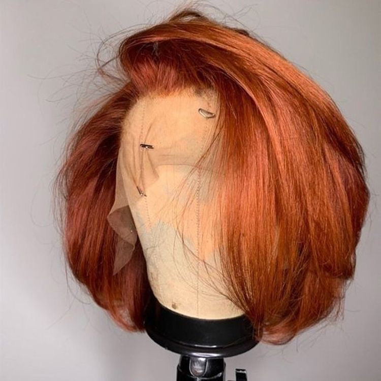 Copper Full Frontal Bob Wig Remorehair