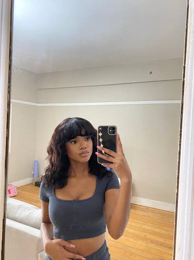 Loose Wave Fringe 14 inch Wig