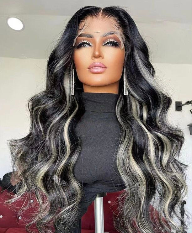 Platinum Grey Full Frontal Lace 22 inch Wig Remorehair