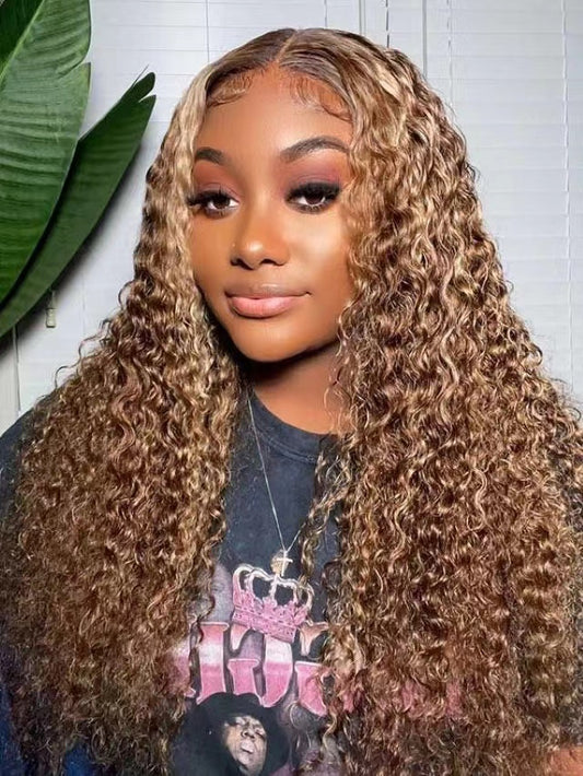 Hightlight Lace Frontal Curly Wig for Sale Remorehair