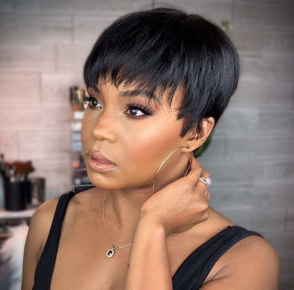 Chic Pixie Cut Wig - Trendy and Natural Human Hair Remorehair