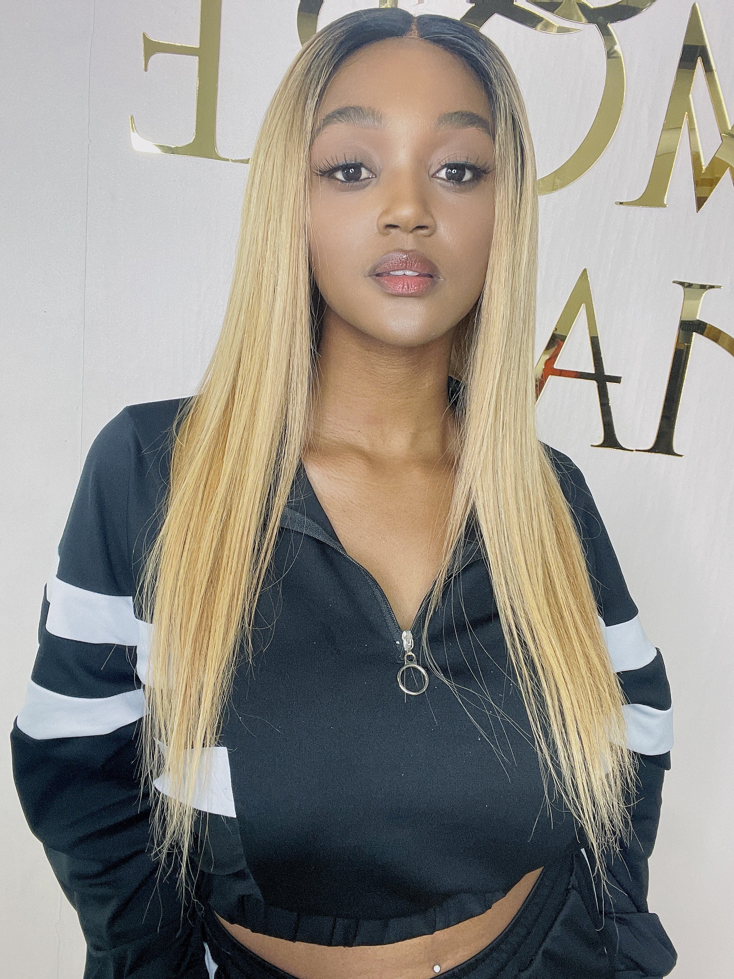 Ombre Blonde Ear To Ear Closure 22 inch Wig Remorehair