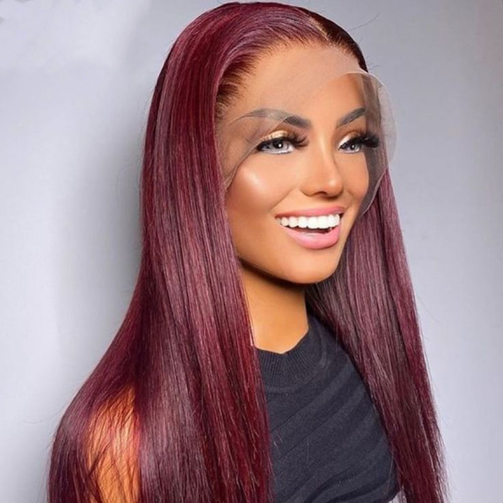 Lace Frontal Coco Burgundy Straight Wig Remorehair