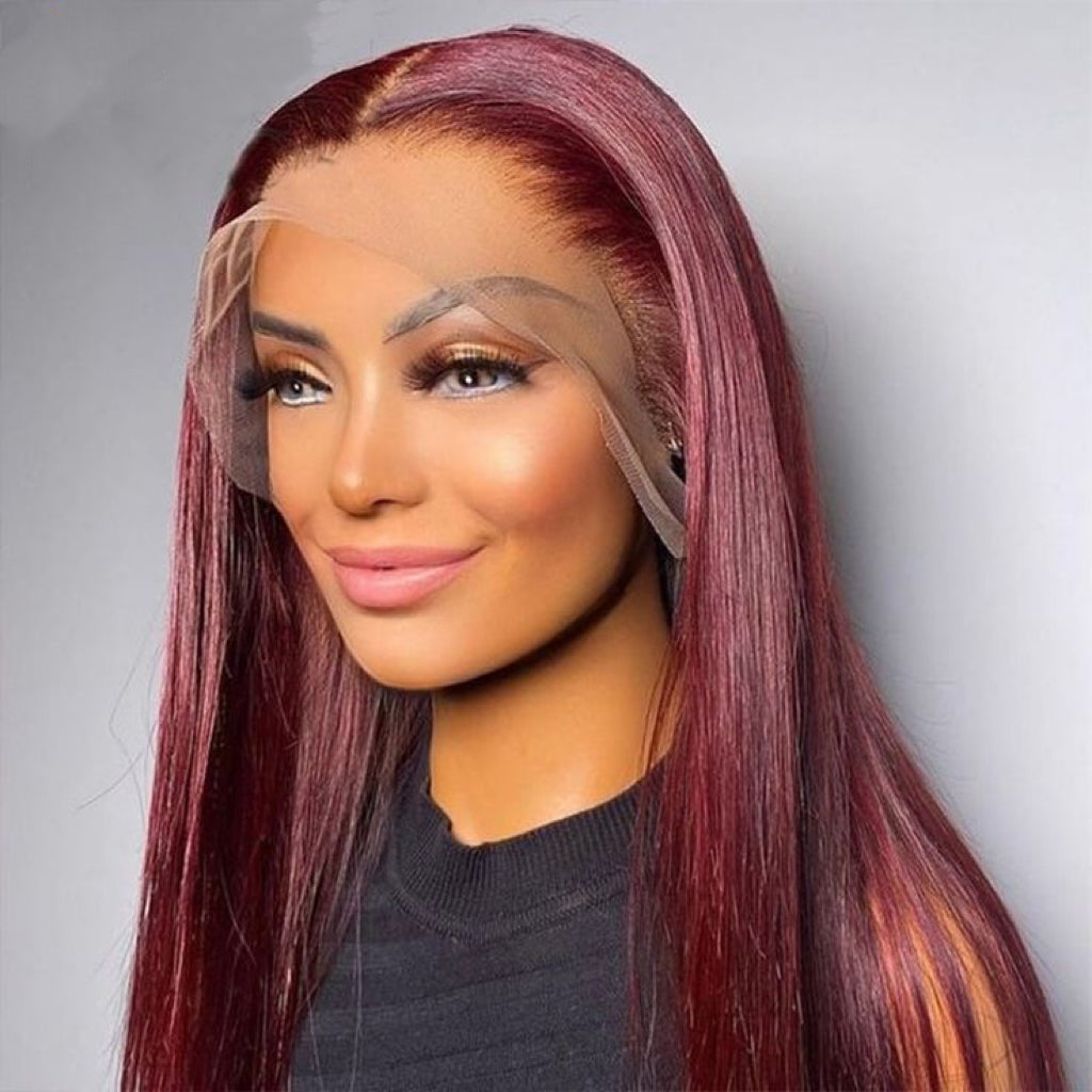 Lace Frontal Coco Burgundy Straight Wig Remorehair